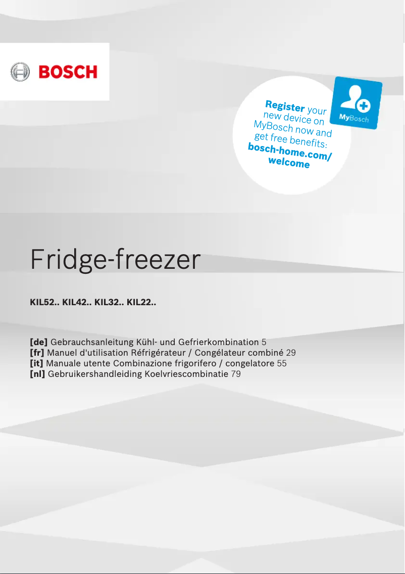 Page n°1 - Manuel utilisateur Bosch KIL42ADE0