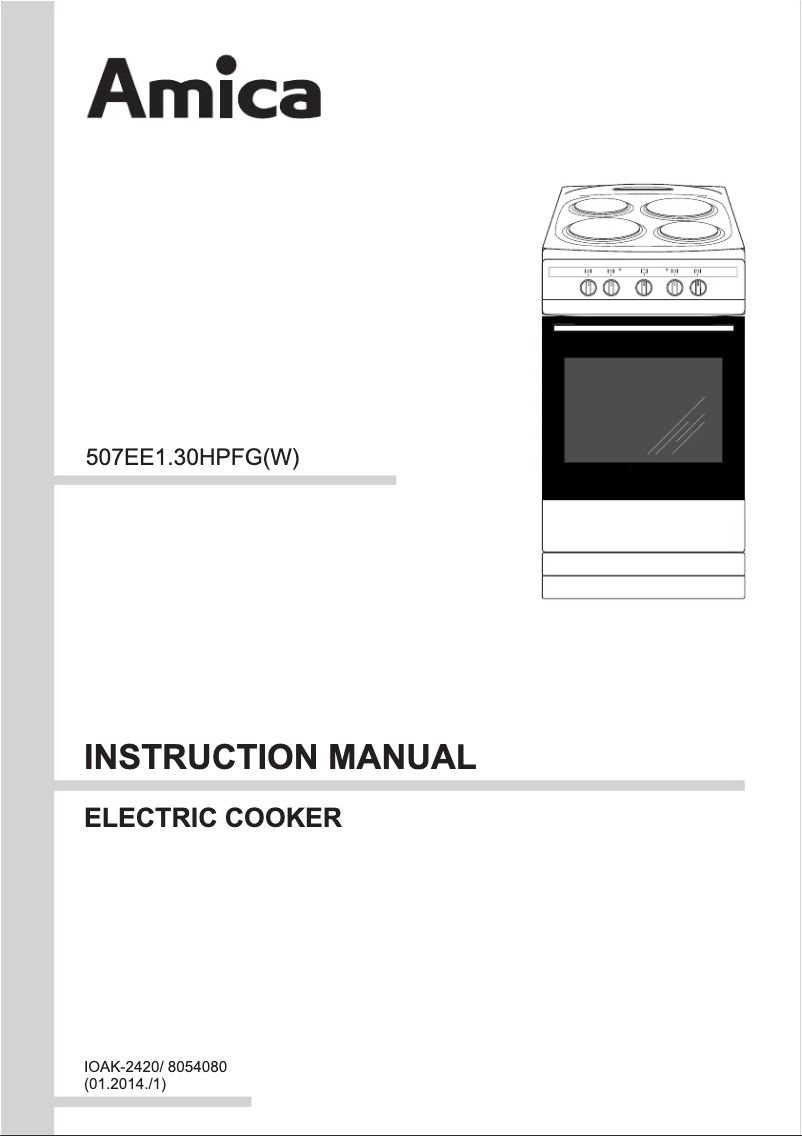 Page n°1 - Manuel utilisateur Amica 508EE1