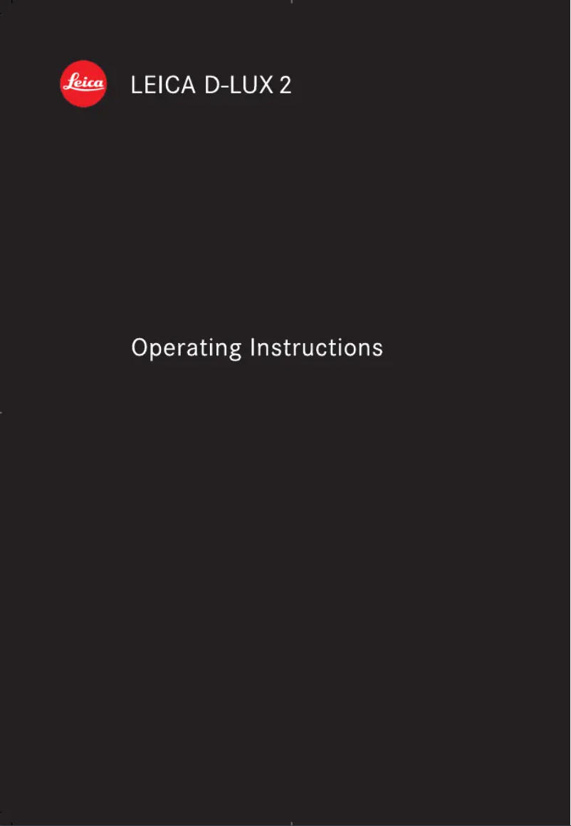 Page 1 de la notice Manuel utilisateur Leica D-Lux 2