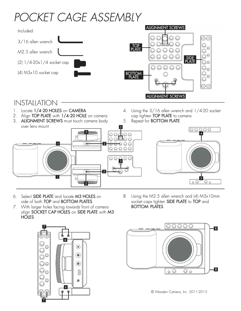 Page n°1 - Manuel utilisateur Wooden Camera 168800