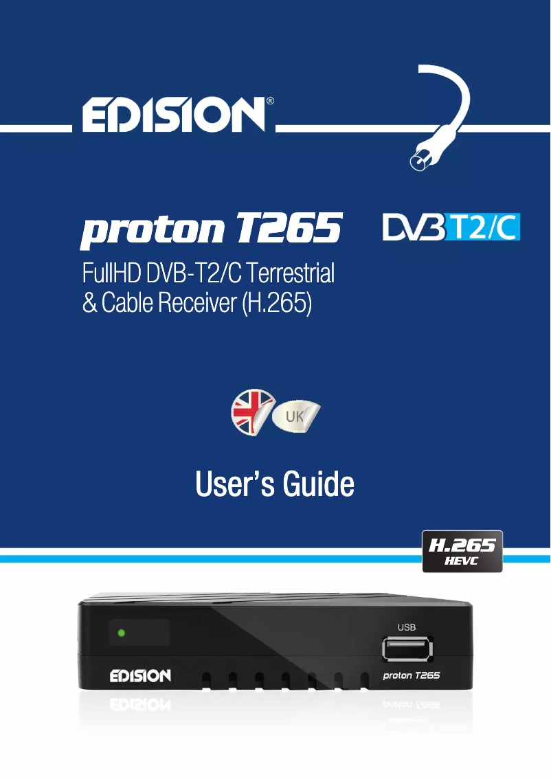 Page n°1 - Manuel utilisateur Edision PROTON T265