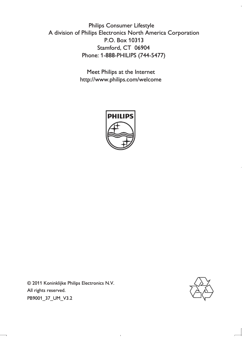 Page 1 de la notice Manuel utilisateur Philips PB9001