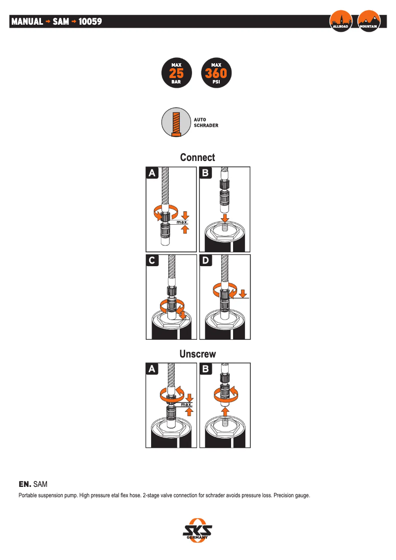 Page 1 de la notice Manuel utilisateur SKS SAM