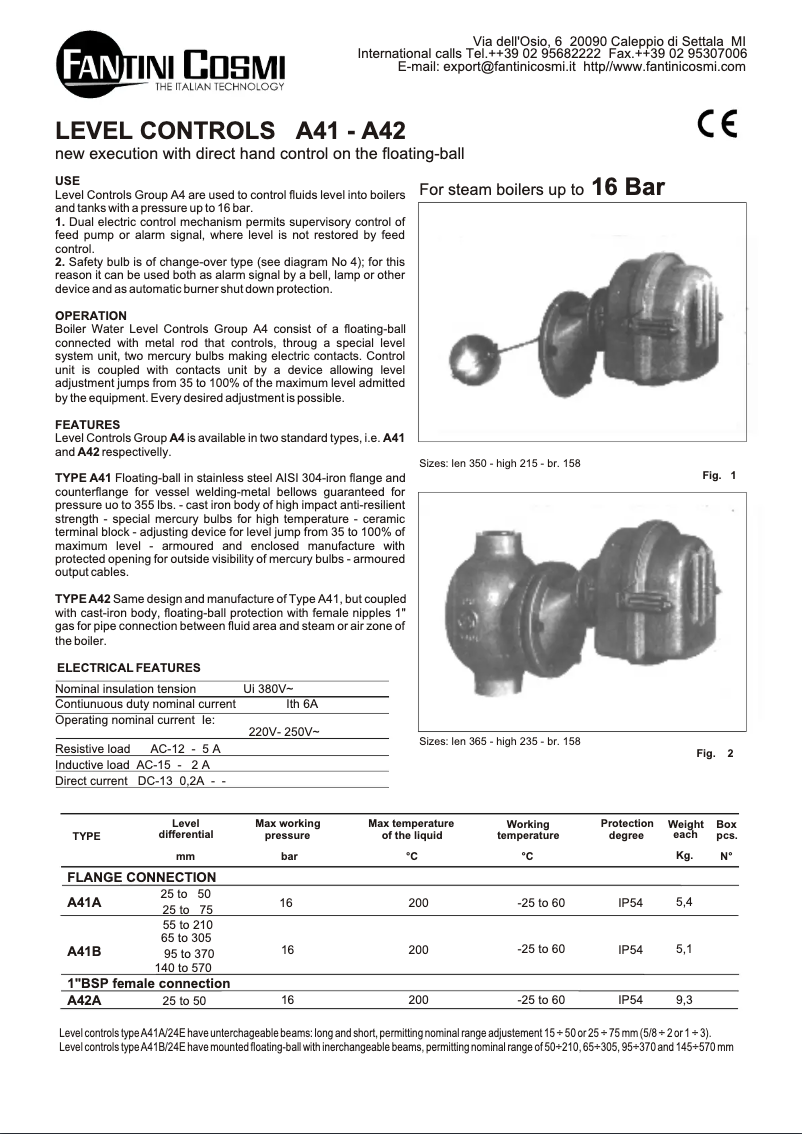 Page 1 de la notice Manuel utilisateur Fantini Cosmi A41