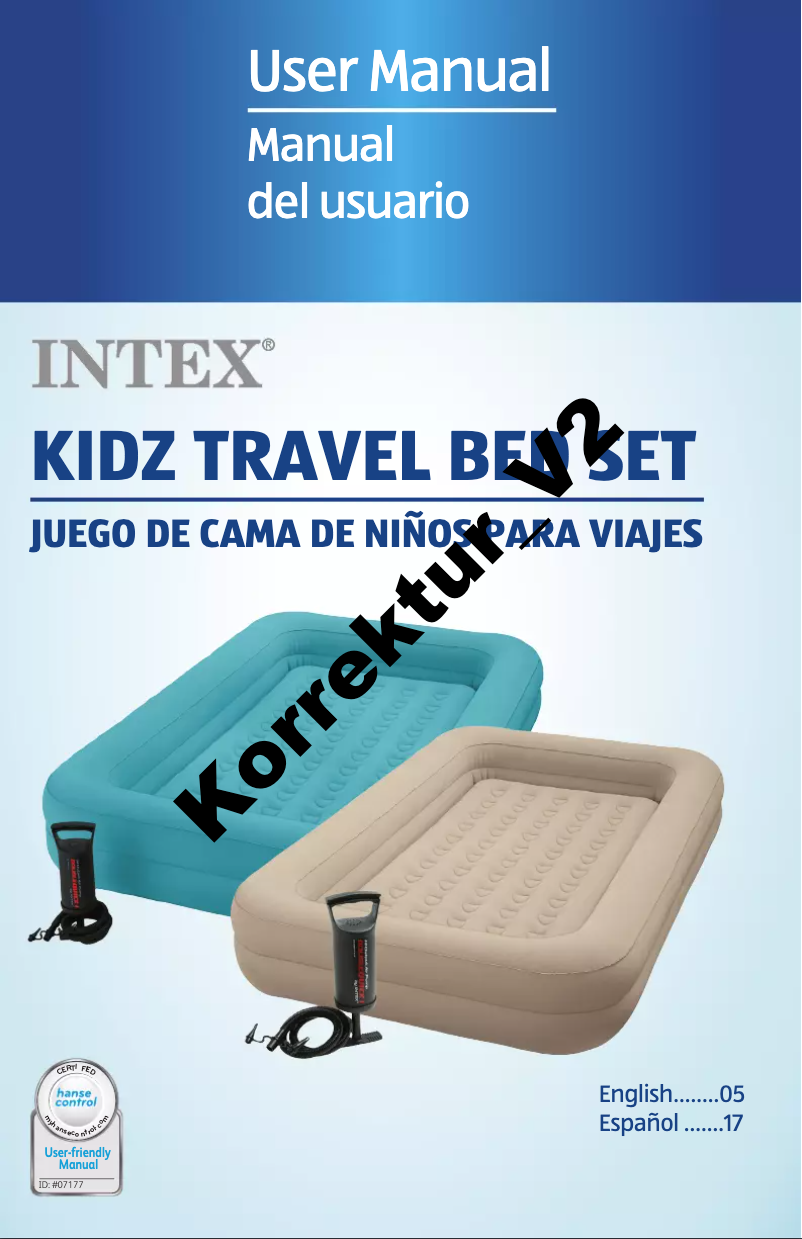 Image de la première page du manuel de l'appareil Kidz Travel Bed Set
