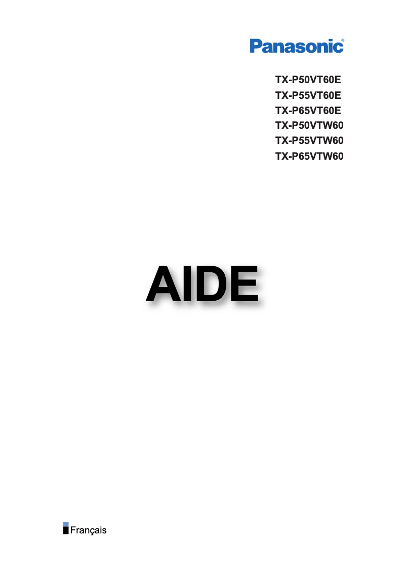 Página 1 del manual Manual de usuario Panasonic TX-P65VT60E