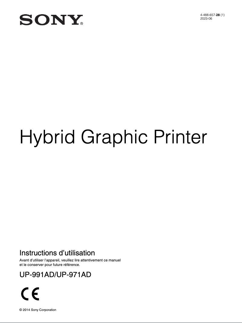 Página 1 del manual Manual de usuario Sony UP-991AD