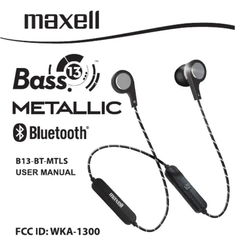 Page 1 de la notice Manuel utilisateur Maxell Bass 13 ANC-BT132