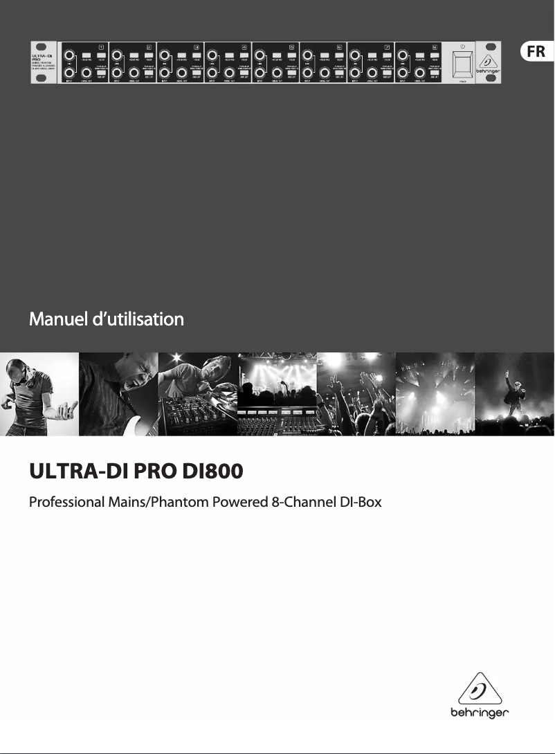 Page n°1 - Manuel utilisateur Behringer Dultra-DI Pro DI800