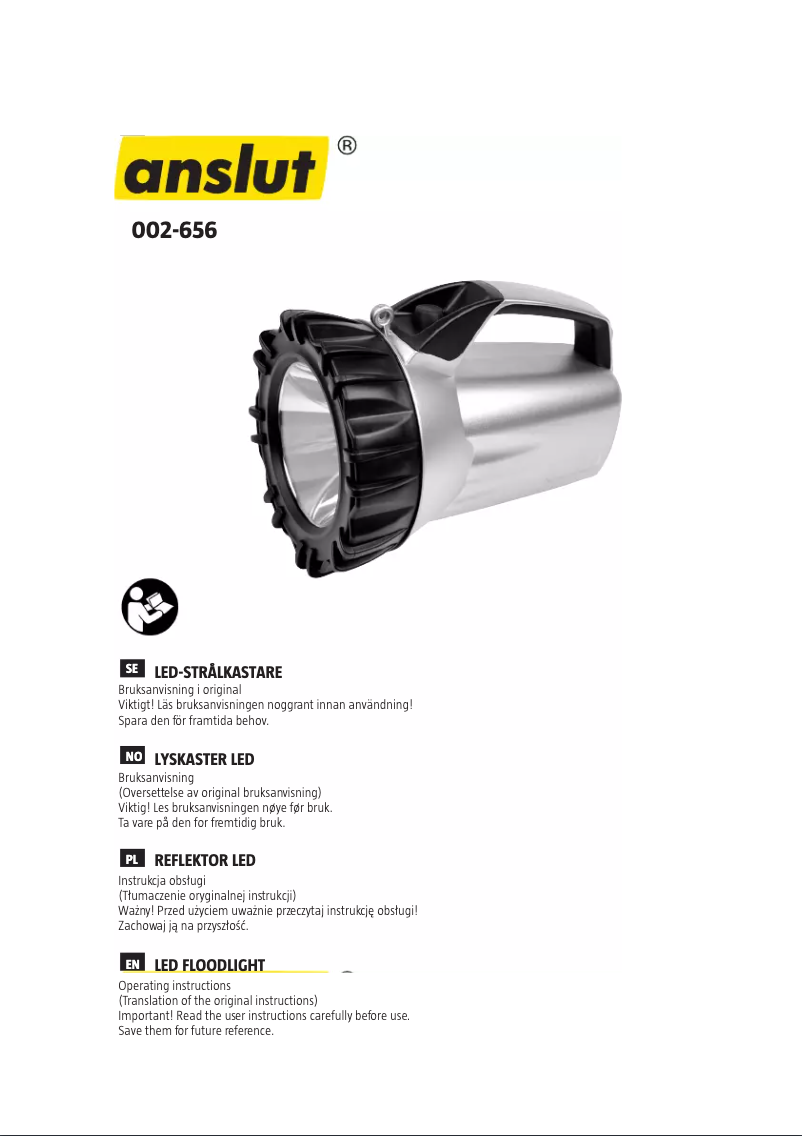 Image de la première page du manuel de l'appareil 002-656