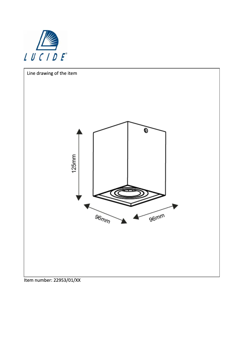 Page n°1 - Manuel utilisateur Lucide Tube 22953/01/12