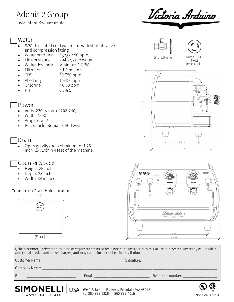 Page n°1 - Fiche technique Victoria Arduino Adonis
