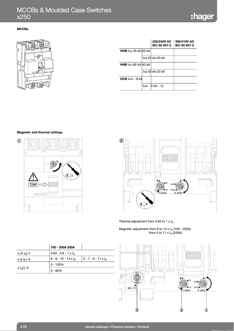 Page 1 de la notice Fiche technique Hager HNB161U