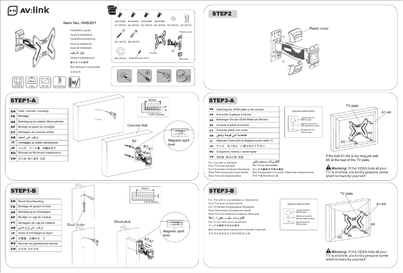 Page n°1 - Manuel utilisateur AV:link INS201