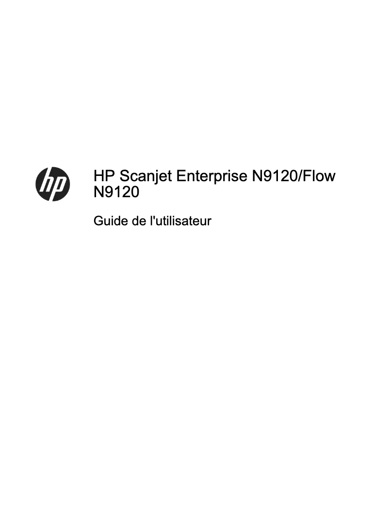 Page 1 de la notice Manuel utilisateur HP Scanjet Flow N9120 fn2