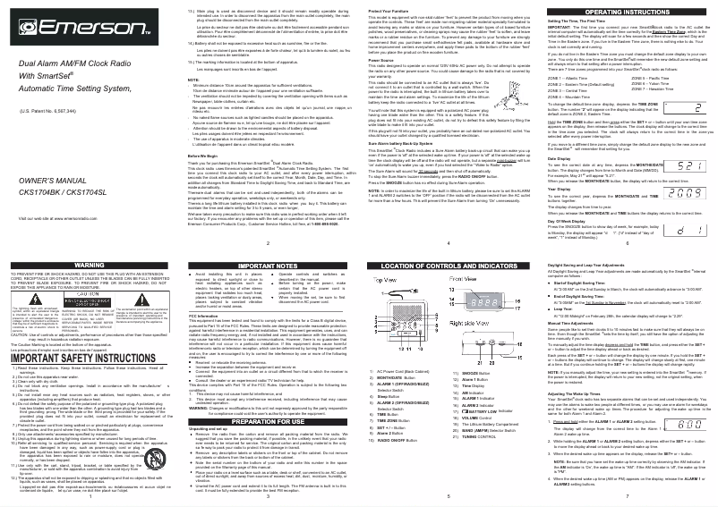 Page n°1 - Manuel utilisateur Emerson CKS1704