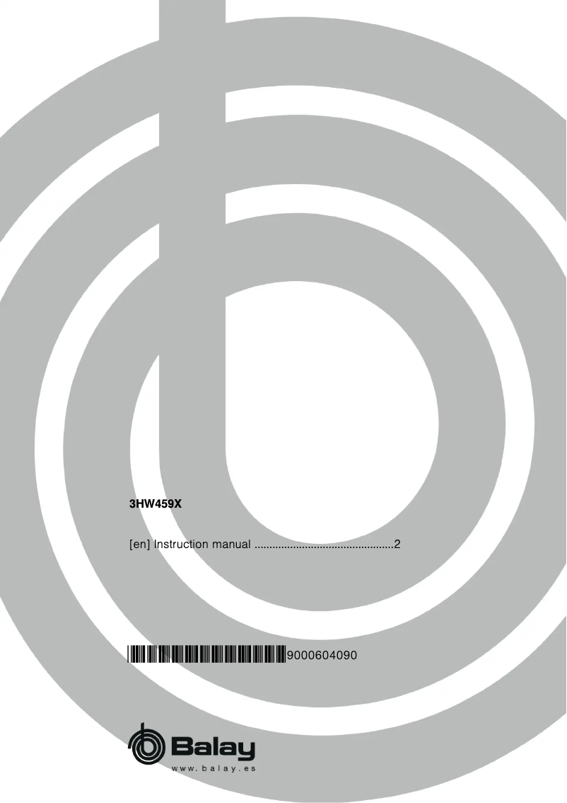 Page n°1 - Manuel utilisateur Balay 3HW459X