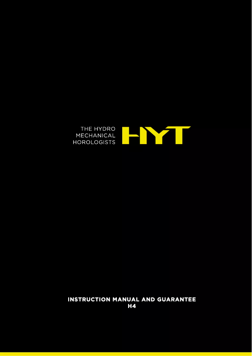 Page 1 de la notice Manuel utilisateur HYT H4