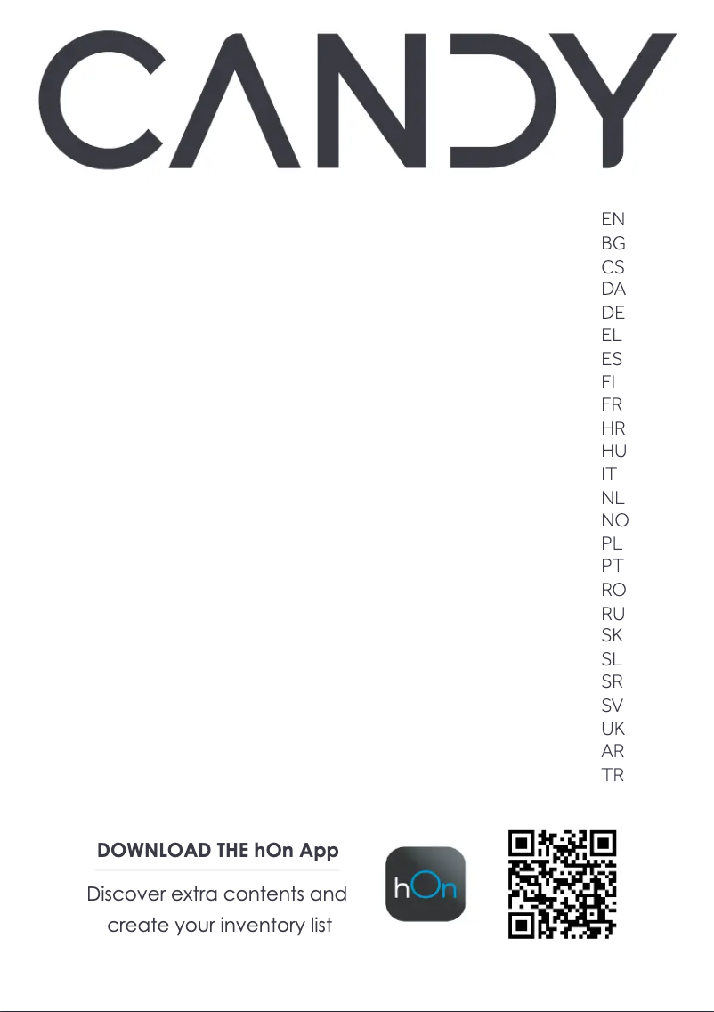 Page 1 de la notice Manuel utilisateur Candy CBDIT5518EW