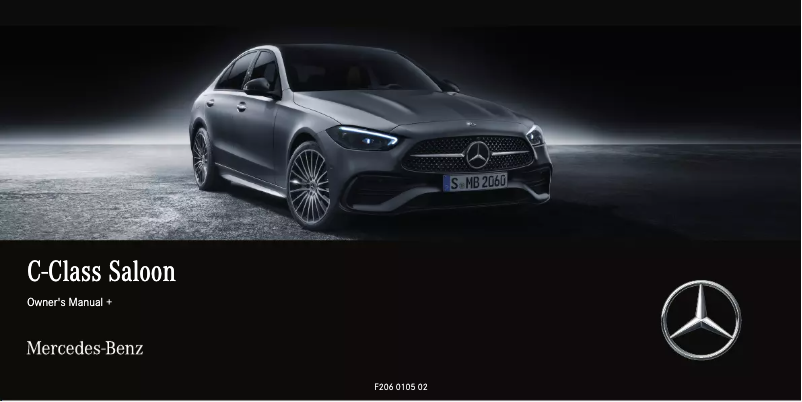 Image de la première page du manuel de l'appareil C-Class Saloon (2023)