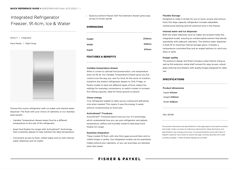 Imagen de la primera página del manual del dispositivo RS9121WRUVK5