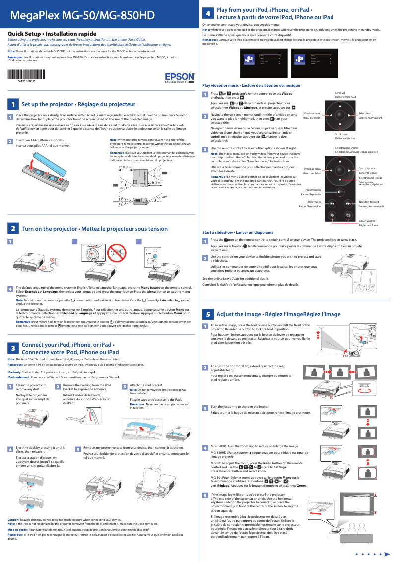 Imagen de la primera página del manual del dispositivo MegaPlex MG-50