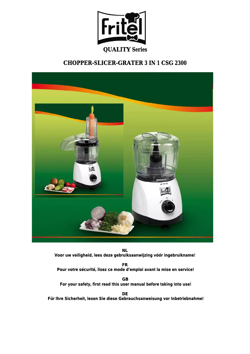 Page n°1 - Manuel utilisateur Fritel CSG 2300