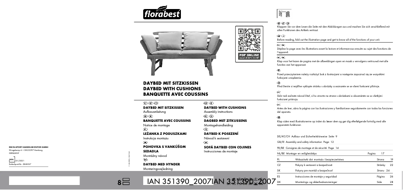 Page 1 de la notice Manuel utilisateur Florabest IAN 351390