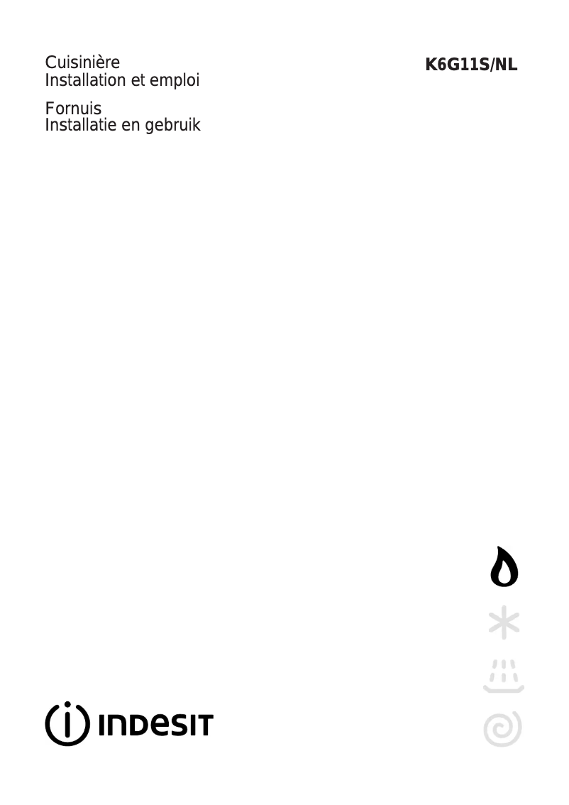 Page 1 de la notice Manuel utilisateur Indesit K6 G11 SW