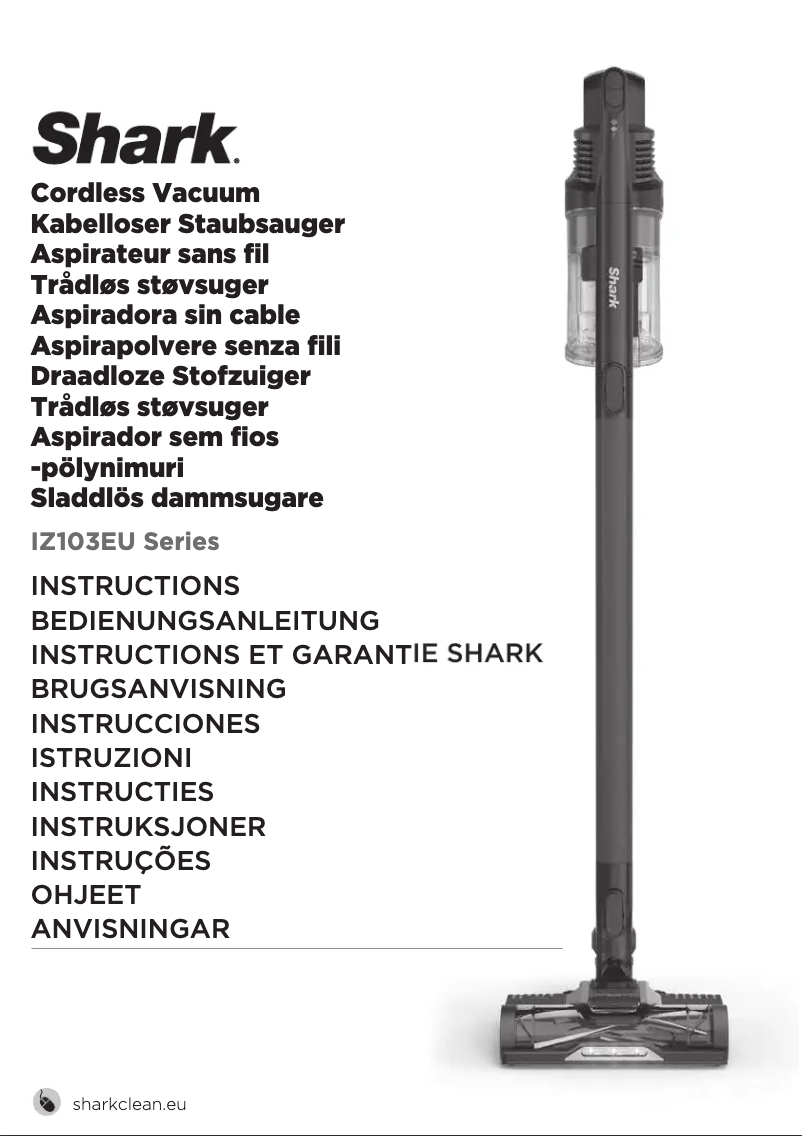 Page 1 de la notice Manuel utilisateur Shark IZ103EU