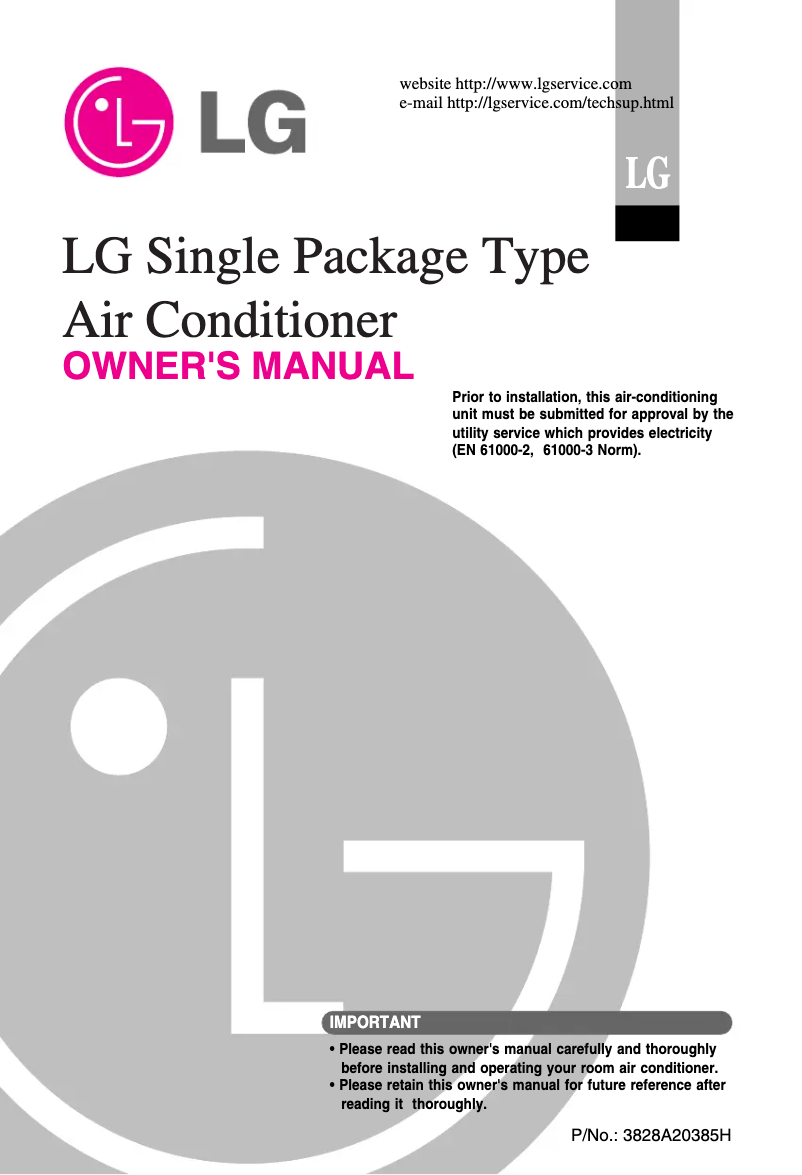 Page 1 de la notice Manuel utilisateur LG GK-C1808C00