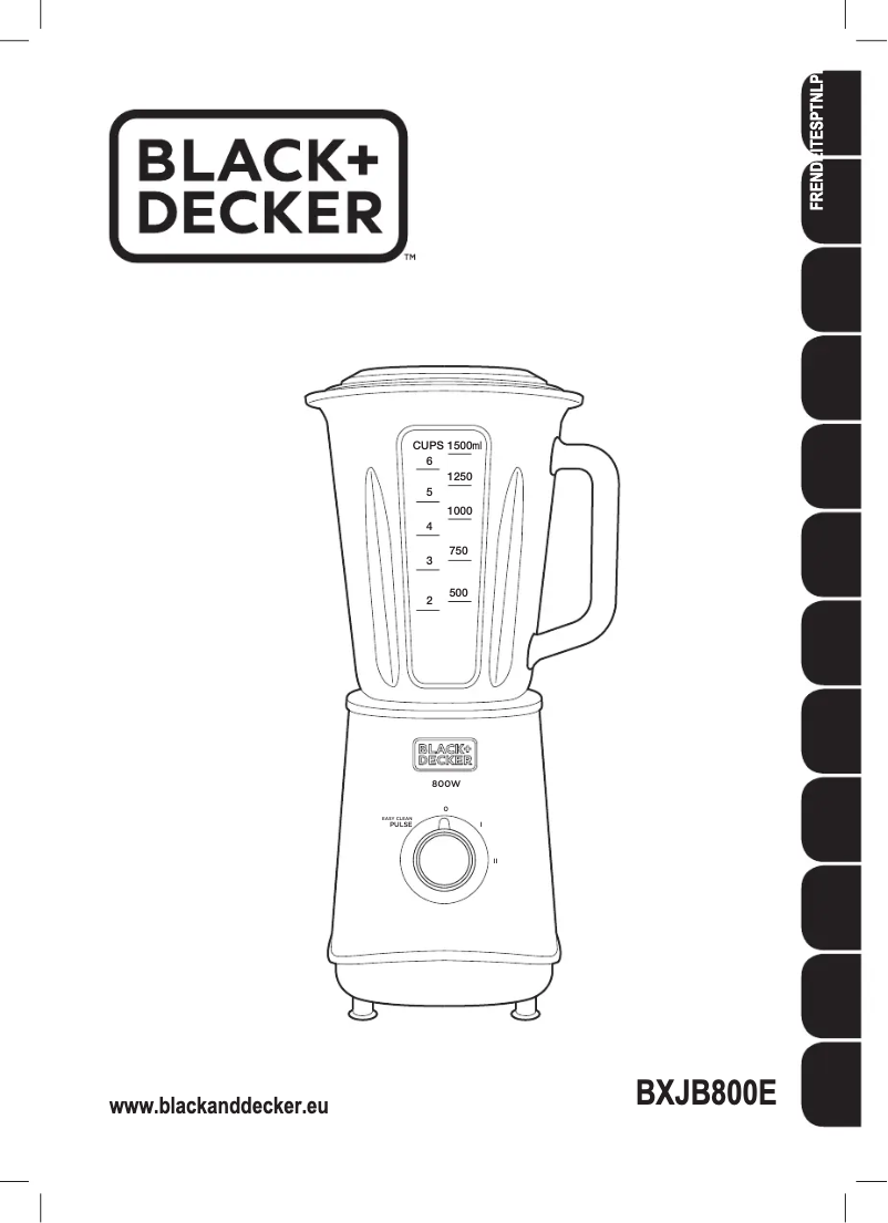 Page 1 de la notice Manuel utilisateur Black & Decker BXJB800E