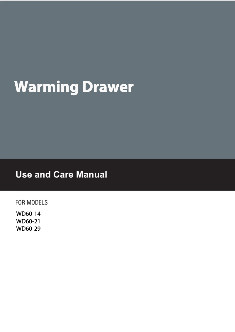 Page 1 de la notice Manuel utilisateur Porter & Charles WD60-14