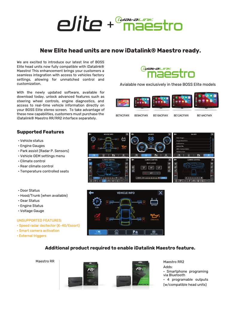 Page 1 de la notice Manuel utilisateur Boss Elite BE9ACP.WXC