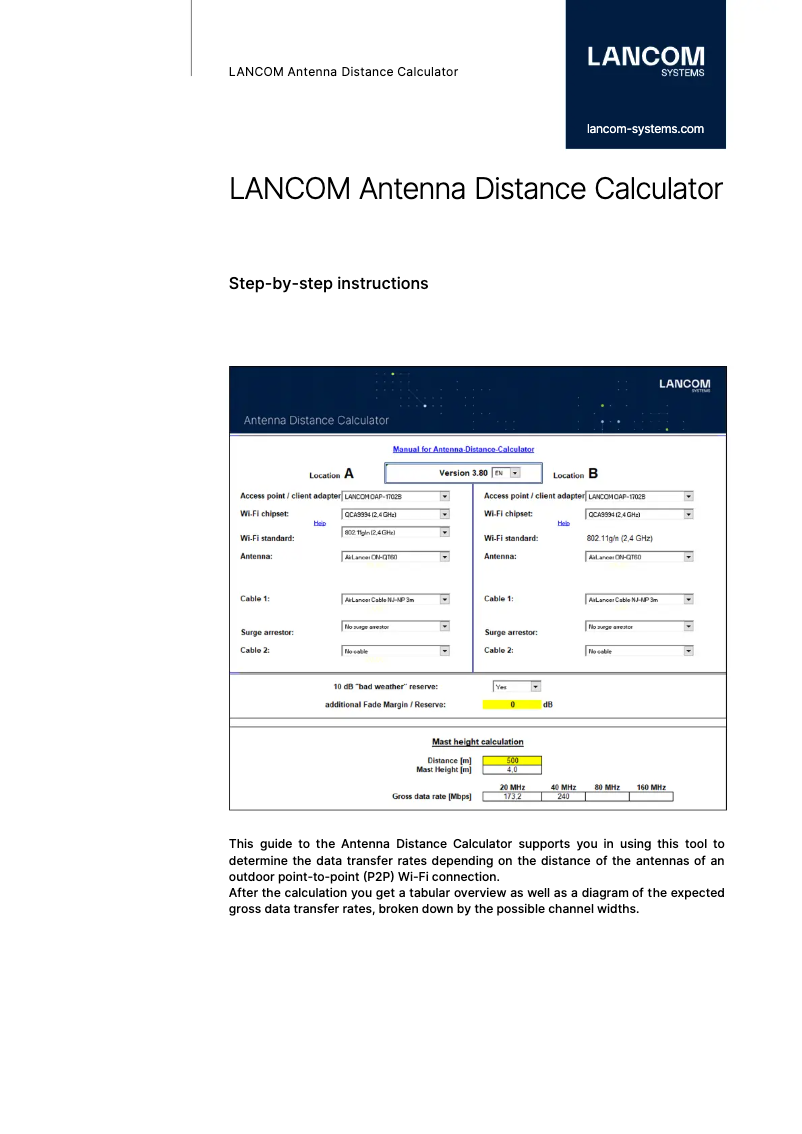 Page n°1 - Manuel utilisateur Lancom OAP-1702B