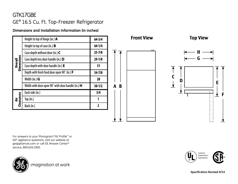 Image de la première page du manuel de l'appareil GTK17GBEBS