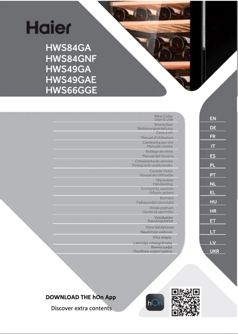 Page n°1 - Manuel utilisateur Haier HWS49GAE
