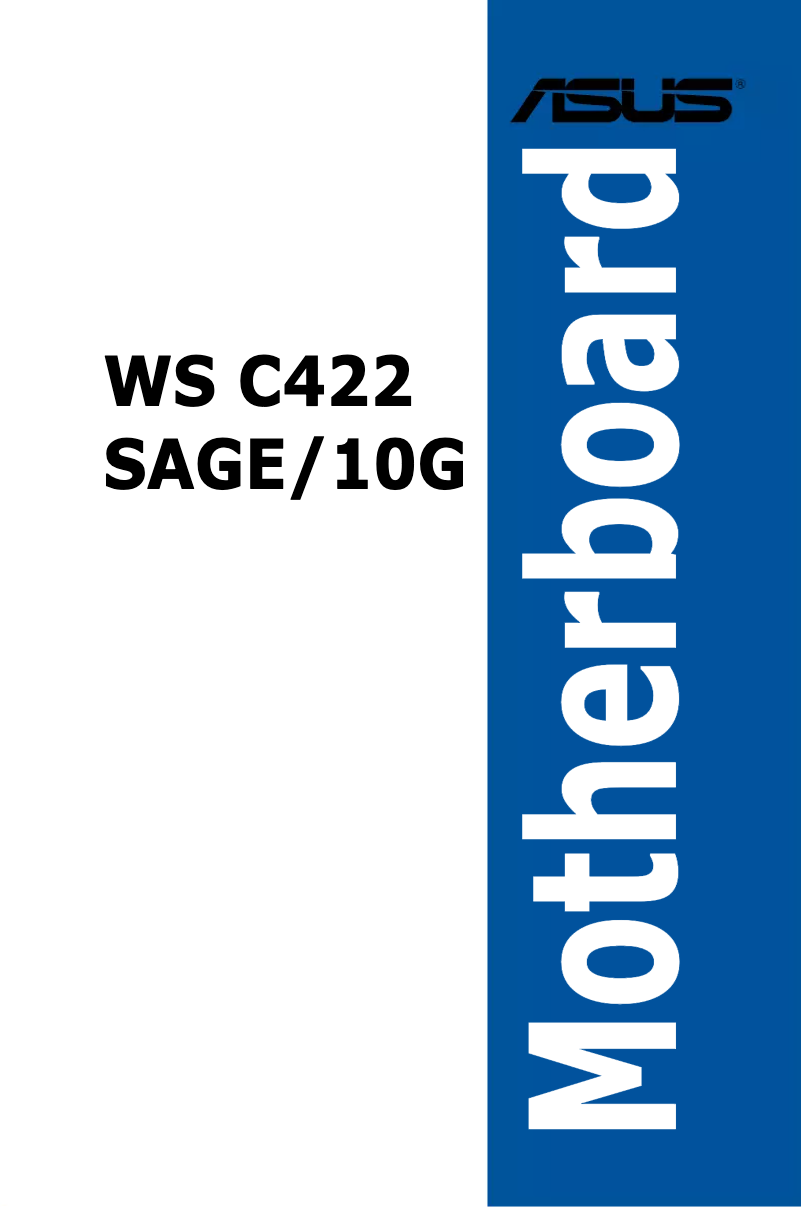 Page 1 de la notice Manuel utilisateur Asus WS C422 SAGE/10G
