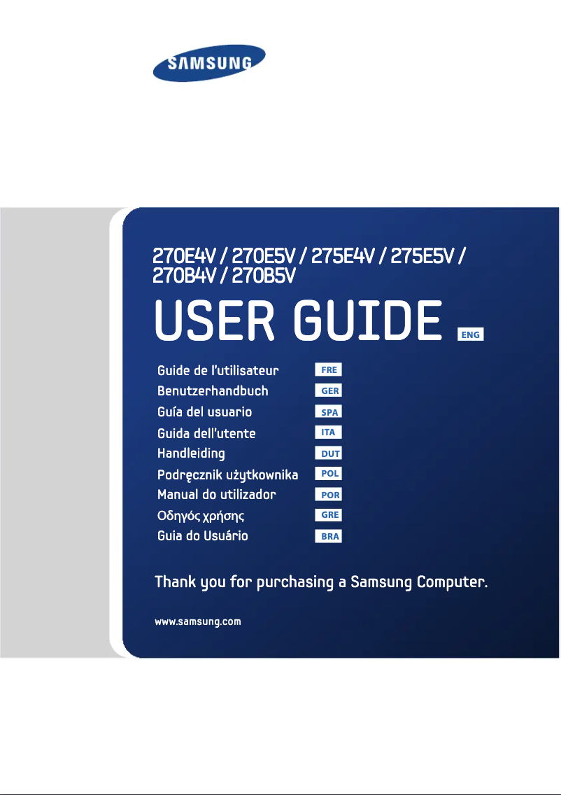 Page n°1 - Manuel utilisateur Samsung 2 Series NP270E4V