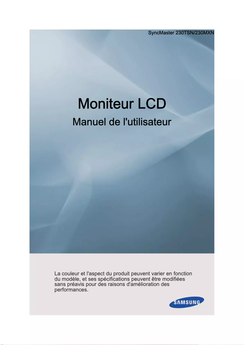 Page n°1 - Manuel utilisateur Samsung 230MXN