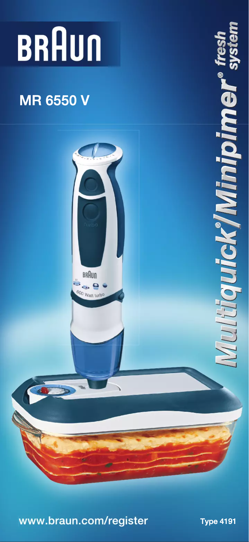 Página 1 del manual Manual de usuario Braun Multiquick MR 6550