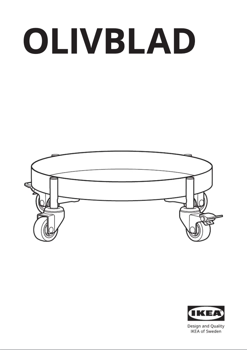Page 1 de la notice Manuel utilisateur Ikea OLIVBLAD 605.613.14