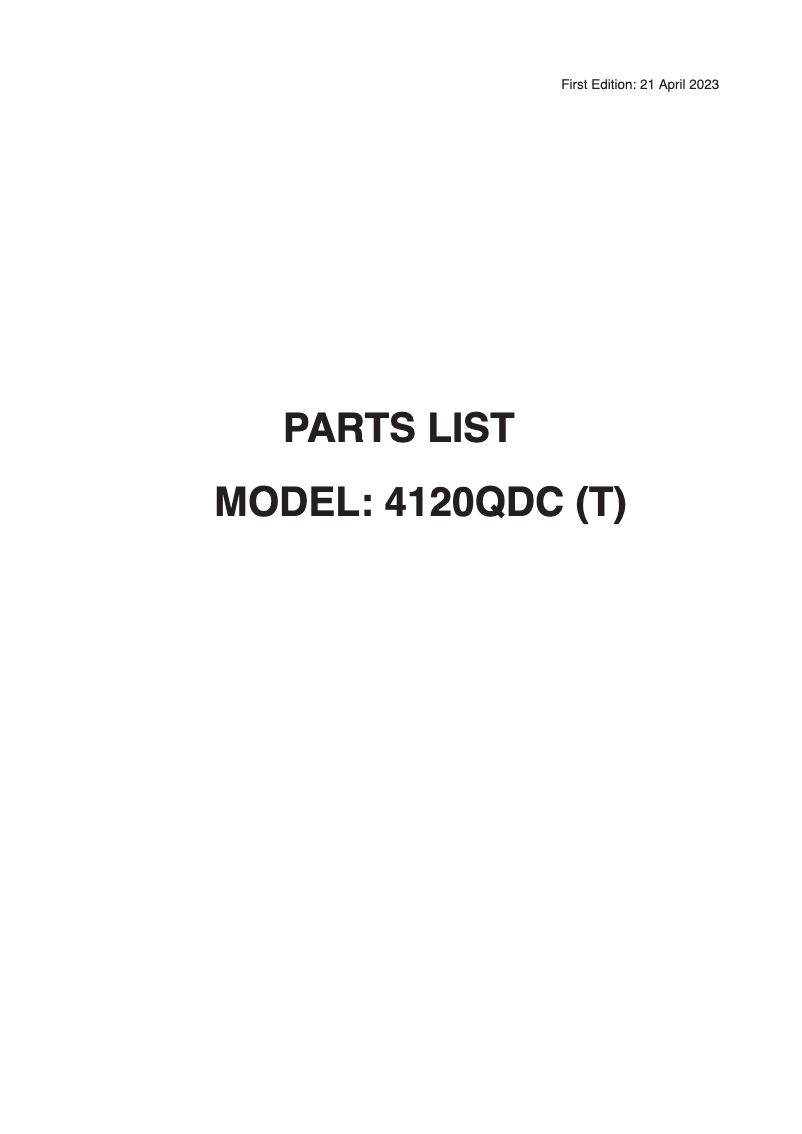 Image de la première page du manuel de l'appareil 4120QDC