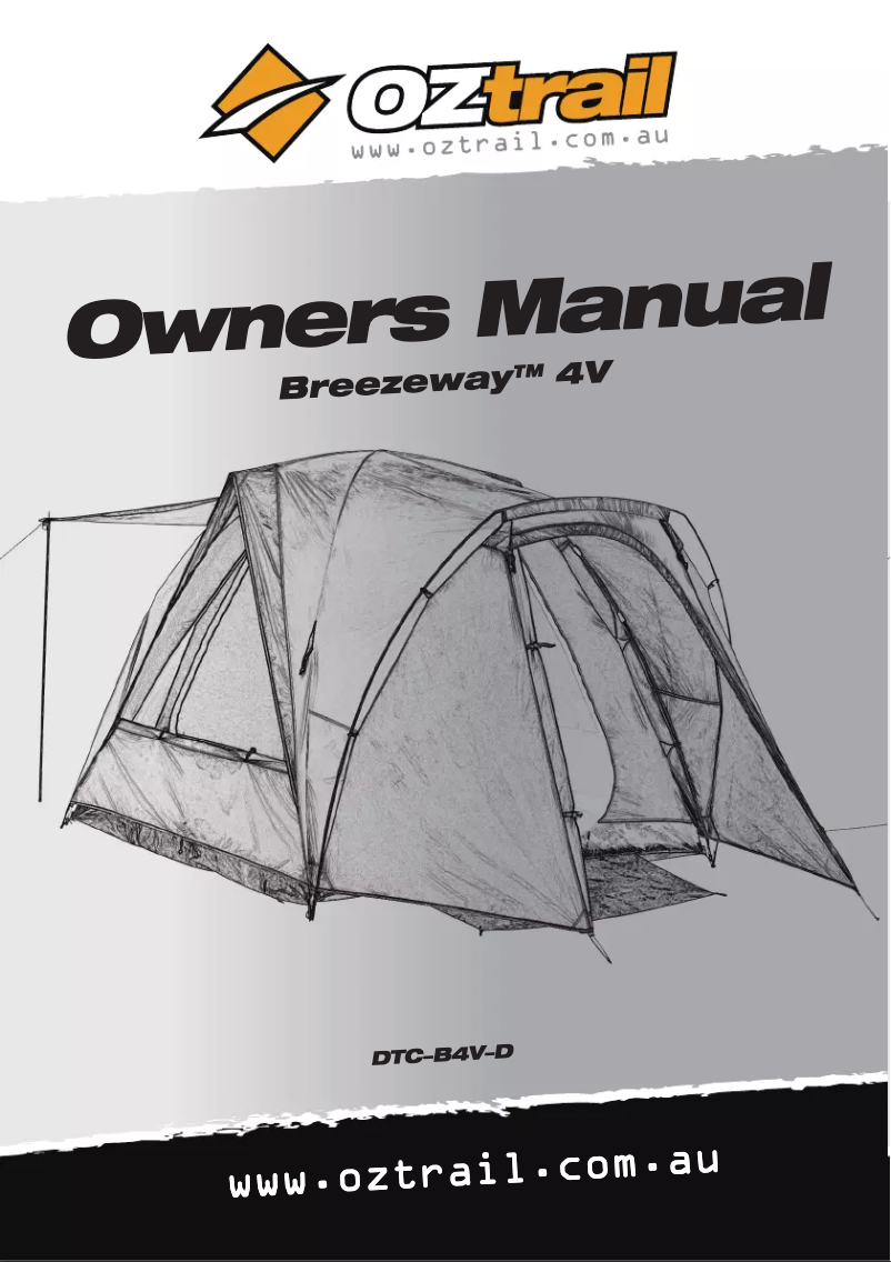 Page 1 de la notice Manuel utilisateur OZtrail Breezeway 4V