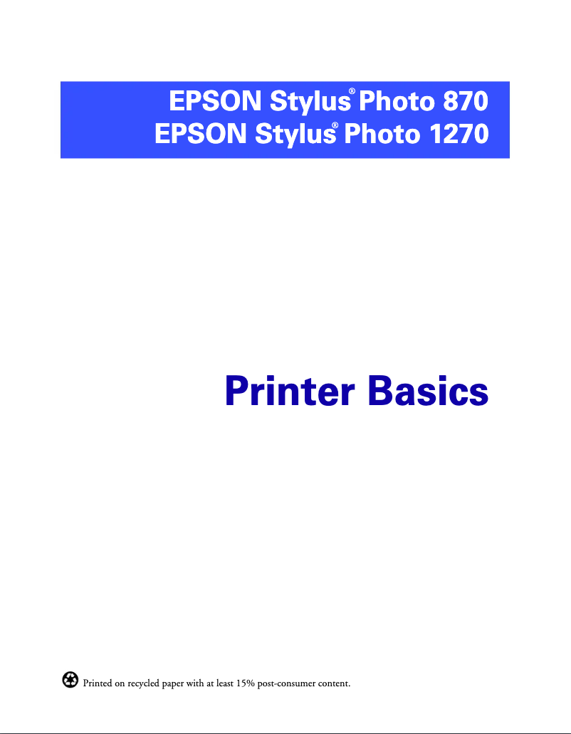 Image de la première page du manuel de l'appareil Stylus Photo 1270