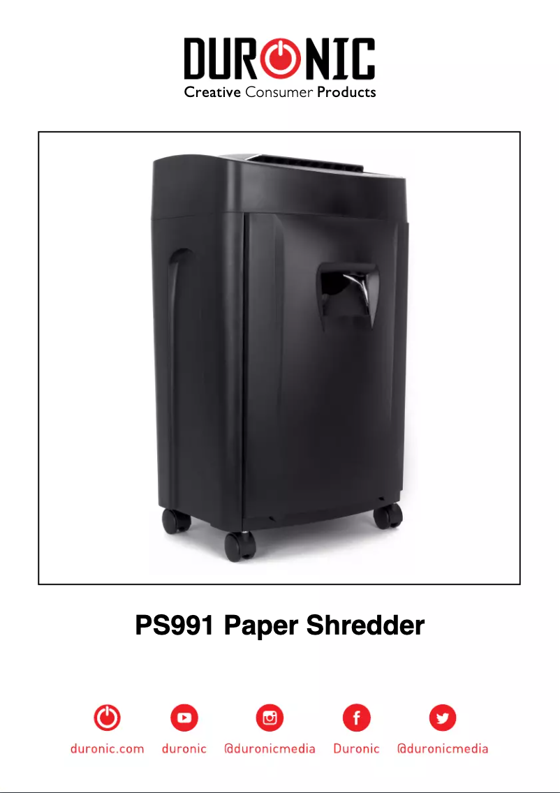 Image de la première page du manuel de l'appareil PS991