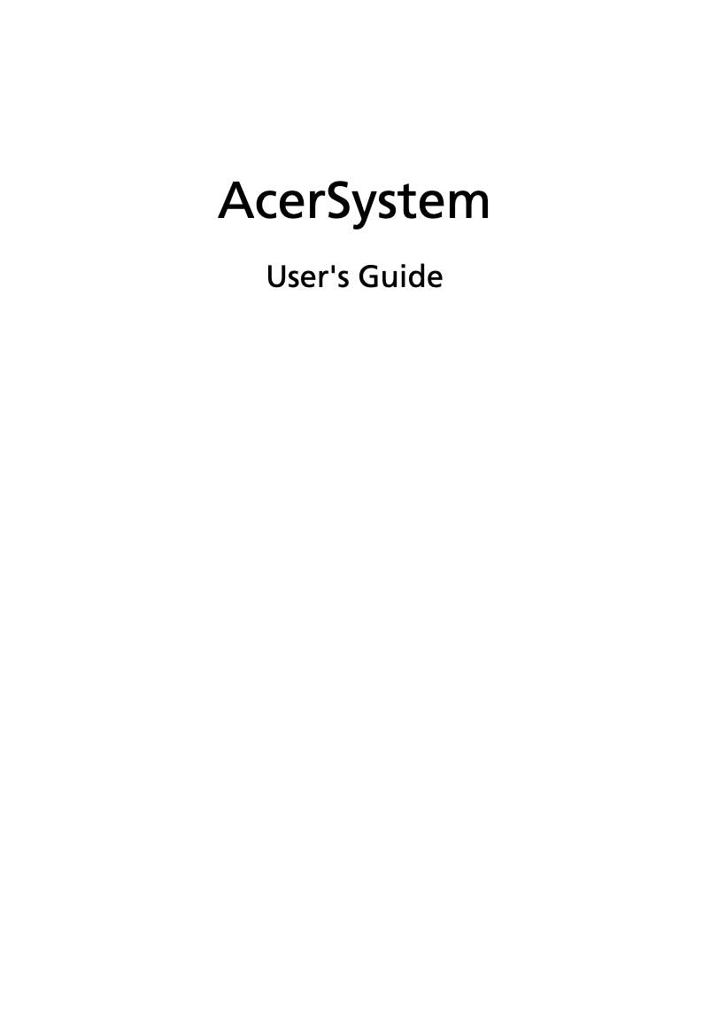 Imagen de la primera página del manual del dispositivo Aspire AX3200