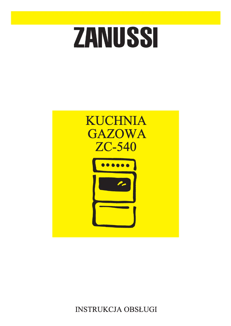 Page 1 de la notice Manuel utilisateur Zanussi ZC540GA
