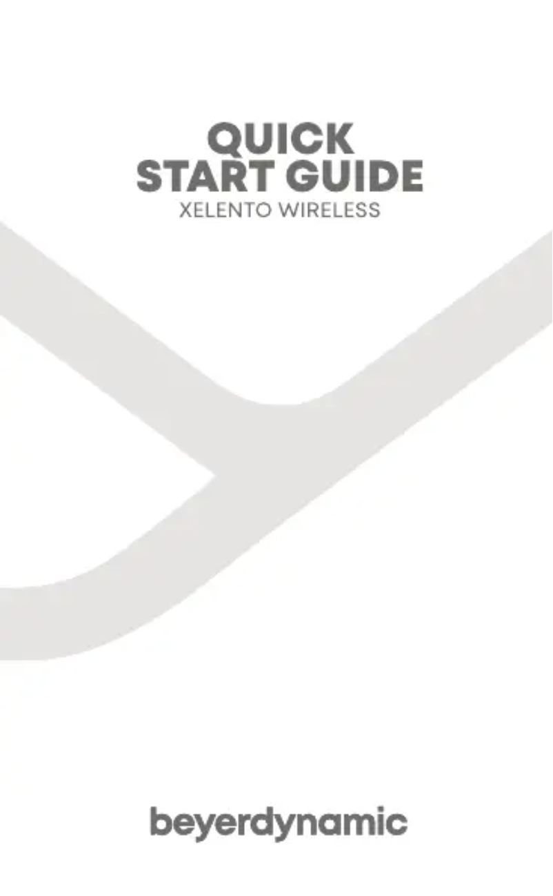 Page n°1 - Guide de démarrage rapide Beyerdynamic Xelento Wireless