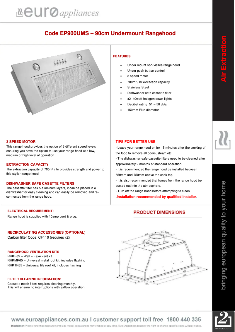 Image de la première page du manuel de l'appareil EP900UMS